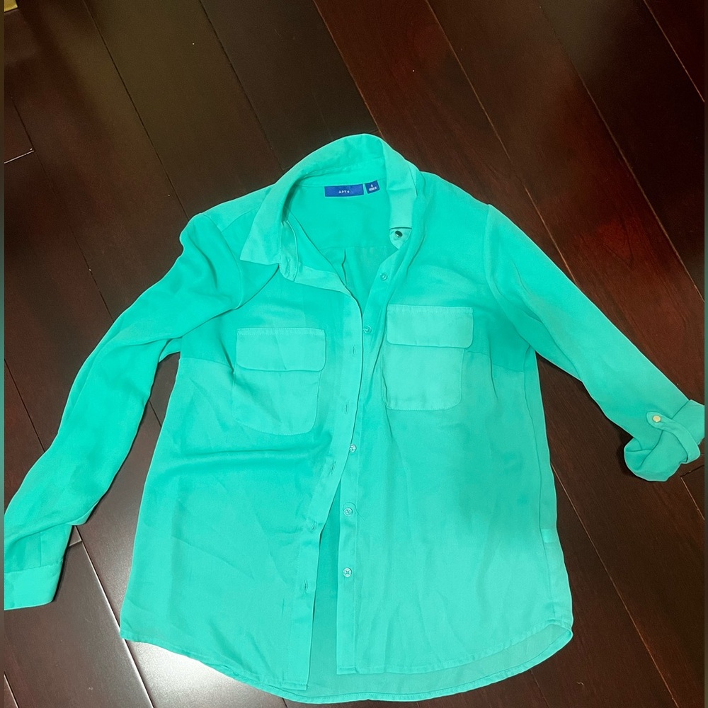 Aquamarine Button Down Blouse